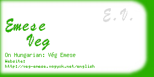 emese veg business card