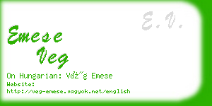 emese veg business card